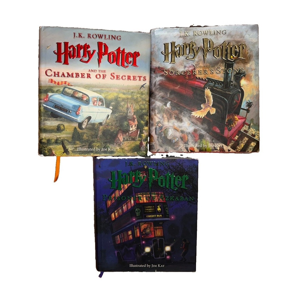 Harry Potter Illustrated by Jim Kay - Books Years 1-3 (Hardcover) First Edition